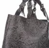 Kožené kabelka shopper bag Genuine Leather šedá K216